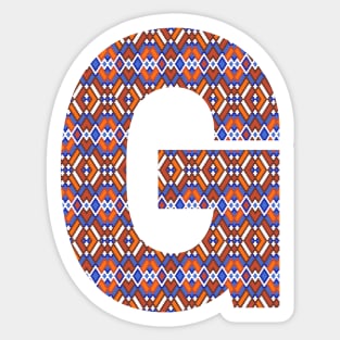 Monogram Letter G- geometric pattern Sticker